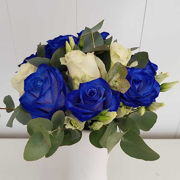 Bar à fleurs Montalieu - Bouquet de mariage en bleu et blanc