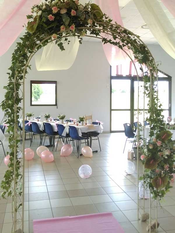 Arche fleurie, décor photo